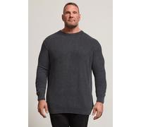 BadRhino Men's Acid Wash Jumper in Charcoal | Size: 4XL BadRhino Charcoal 4XL