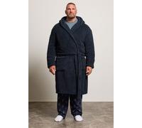 BadRhino Men's Borg Dressing Gown in Dark Navy | Size: 5-6XL BadRhino Dark Navy 5-6XL