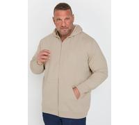 BadRhino Men's Diamond Quilted Zip Through Hoodie in Brown | Size: 7-8XL BadRhino Brown 7-8XL