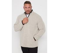 BadRhino Men's Half Zip Jacket in Light Brown | Size: 5-6XL BadRhino Light Brown 5-6XL