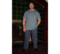 BadRhino Men's Jersey Stag Pyjama Set in Dark Navy | Size: 7-8XL BadRhino Dark Navy 7-8XL