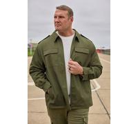 BadRhino Men's Military Zip Through Overshirt in Olive | Size: 7-8XL BadRhino Olive 7-8XL