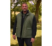 BadRhino Men's Quilted Diamond Gilet in Light Khaki | Size: 4XL BadRhino Light Khaki 4XL