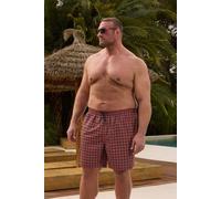 BadRhino Men's Tartan Swim Shorts in Red | Size: 4XL BadRhino Red 4XL