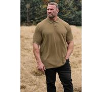 BadRhino Men's Textured Tipped Polo Shirt in Light Brown | Size: 5-6XL BadRhino Light Brown 5-6XL
