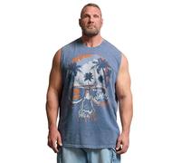 BadRhino - Skull Acid Wash Vest - Men's - Plus Size Curve
