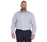 BadRhino Tailoring Big & Tall Abstract Print Formal Shirt - Men's - Plus Size Curve Blue
