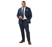 BadRhino Tailoring Big & Tall Blue Linen Suit Trousers - Men's - Plus Size Curve