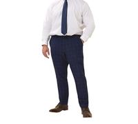 BadRhino Tailoring Big & Tall Blue & Rust Orange Tweed Trousers - Men's - Plus Size Curve