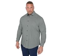 BadRhino Tailoring Big & Tall Geometric Print Formal Shirt - Men's - Plus Size Curve Green