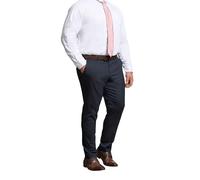 BadRhino Tailoring Big & Tall Navy Plain Suit Trousers - Men's - Plus Size Curve