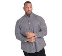 BadRhino Tailoring Big & Tall Navy & Red Geometric Print Formal Shirt - Men's - Plus Size Curve