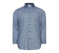 BadRhino Tailoring Big & Tall Paisley Print Formal Shirt - Men's - Plus Size Curve Blue