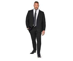 BadRhino Tailoring Big & Tall Plain Suit Jacket - Men's - Plus Size Curve Black