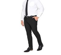 BadRhino Tailoring Big & Tall Plain Suit Trousers - Men's - Plus Size Curve Black