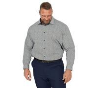 BadRhino Tailoring Big & Tall Premium Floral Print Long Sleeve Shirt - Men's - Plus Size Curve Black
