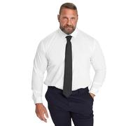 BadRhino Tailoring Big & Tall Premium Stretch Long Sleeve Formal Shirt - Men's - Plus Size Curve White