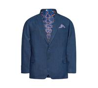 BadRhino Tailoring Big & Tall Textured Suit Jacket - Men's - Plus Size Curve Blue
