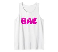 Bae in Cute Love Hearts Bubble Lettering Tank Top