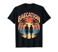 Baecation Tropical Couples Beach Sunset Escape T-Shirt