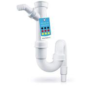 Bächlein Flexible Tubular Siphon for Kitchen Sink - Odour Trap with Simple Appliance Connection - Siphon for The Kitchen Sink