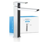 Bächlein High Tap for The Bathroom in Stream Design, Imatra, Extra High Single-Lever Mixer with Installation Set for Countertop Washbasin, Chrome Bathroom Faucet