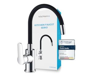 Bächlein Kitchen Tap with Flexible Spout - 360° Swivel Spout for Every Corner of Your Sink, Modern Kitchen Tap
