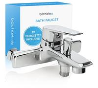 Bächlein Universal Bath Mixer Chrome - Bath Mixer Complete Set Incl. All Accessories, Single-Lever Bath Mixer, Bath Mixer, Surface-Mounted Bath Mixer