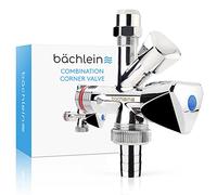 Bächlein Universal Combination Corner Valve Self-Sealing, Combination Corner Valve for Cold and Hot Water Pipes with a Wide Range of Connection Options, Corner Valve
