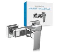 Bächlein Universal Shower Mixer in Angular Design - Complete Shower Faucet Set in ll Accessories - Single Lever Shower Tap Chrome