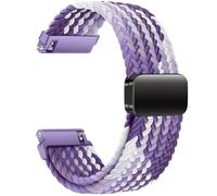 BAEEAT 16mm 18mm 19mm 20mm 22mm Quick Release Watch Band for Men and Women Sport Loop Watch Strap with Adjustable Magnetic Buckle,Soft Breathable Stretchy Braided Replacement Wristband, Grape Purple