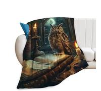 Baegopa Owl Blanket Owls Gifts for Women Girls Book Throw Blanket Cozy Plush Fleece Flannel Lightweight Fuzzy Party Blankets for Bed Decor 50"X40"