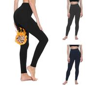 BAEIDO Fleece Lined Thermal Leggings for Women, High Waisted Tummy Control Thick Soft Yoga Pants for Ladies Cold Winter Snow Warm Black