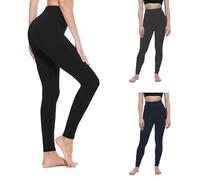 BAEIDO Fleece Lined Thermal Leggings for Women, High Waisted Tummy Control Thick Soft Yoga Pants for Ladies Cold Winter Snow Warm Black