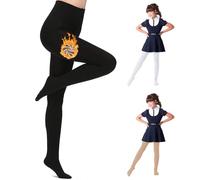 BAEIDO Thermal Tights for Kids, Fake Sheer Double Lined Stretch Winter Warm High Waisted Pantyhose Thick Leggings for Boys Girls