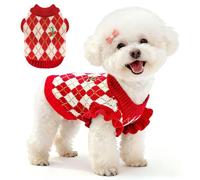 BAEJMJK Cute Cherry Small Dog Sweater Soft Girl Dog Clothes Turtleneck Warm Pet Puppy Knitted Pullover Princess Dogs Cats Outfits(Red Cherry A,Large)
