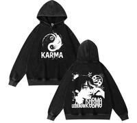 BaeKnyin Stray Kids Casual Jacket Unisex Outwear Sweatshirts Long sleeved fashionable printed pullover with pockets-Black3-XL1