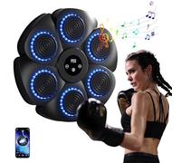 Baergono Music Boxing Machine, Smart Wall Mounted Punching Machine with 9 Speed Modes and Counting Mode, LED Light,Music Boxing Machine for Adults and Children Exercise (Black)