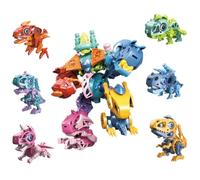 Baeroly 6-in-1 Transforming Robot Dinosaur Action Figure - Interchangeable Dinosaur/Vehicle Models, Robot Combo Toy for Boys and girls 5-9, Great Gift for Birthdays & Christmas,Children's Day
