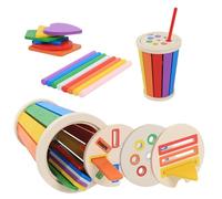 Baeroly Children's Montessori Toys Wood Color Shape Sorting Toys, Suitable for Children 12 to 36 Months Old Educational Learning Sensory Play, Gifts for Children