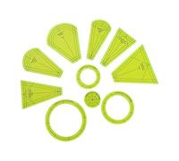 Baeroprki Dresden Quilting Template Set, Sewing Patchwork Ruler, DIY Sewing Ruler Template Patchwork Tool (10 Pieces)