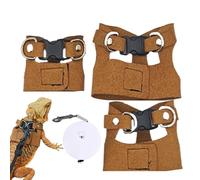 Bärter Dragon Cable Harness and Traction Rope Kit, Reptile Strap and Lead Set - Adjustable Bearded Dragon Traction Lead | Comfortable Reptile and Amphibian Straps for Crested Geckos, Lizards, Lizards