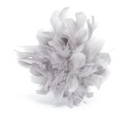 Baesics Feather Brooch Women's 2-in-1 Handmade Feather Jewelry Fluffy Pin Vintage Style Hat Accessory Wedding Party Fancy Dress Hair Clip Fascinator for Blazer Dress Jacket - Boho Flowers Design, 1