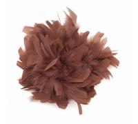 Baesics Feather Brooch - Women's Fluffy Ostrich Feather Pin Vintage Style Hat Accessory Bridal Wedding Party Fancy Dress Hair Clip Fascinator for Blazer Dress Jacket - Boho Flowers Design, TH, 100%
