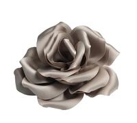 Baesics Flower Brooch Rose Fabric Silk Look Women's 2-in-1 Pin & Hair Clip Vintage Style Flower Elegant Boho Accessory for Blazer Dress Hat Jacket Wedding Party Photo Shoot Gift (Giotto)