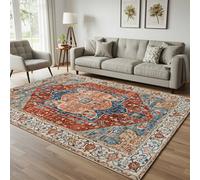 Baessest Extra Large Multicolour Bohemian Persian-Inspired Machine Washable Rug