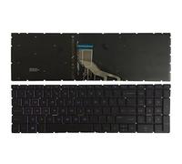 BAETI New US Laptop keyboard For H-P Pavilion GAMING 15-CX TPN-C133 15-DK 15T-DK TPN-C141 15-EC TPN-Q229 17-CD TPN-C142 16-A backlit Replacement Keyboards (Color : Purple)