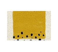 BAFAFA Mustard Yellow and Black Printed PVC Doormat Entrance Front Door Decor Welcome Mats Anti Slip Door Mat Area Rug for Front Door Yard Garage Garden