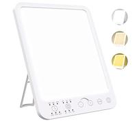 BAFAMIE SAD Light Therapy Lamp,UV-Free 12000 Lux Lamp with Timed Wake-Up Function, 6 Time Setting Function,3 Color Temperature, 5 Adjustable Brightness Levels Sunlight Lamp,360°Rotating Stand Sun