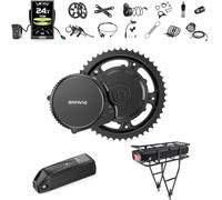BAFANG 48V-75O BBS02B Mid Motor - Mid Drive eBike Conversion Kit with Battery (Optional) and LCD Display for 68 73 100mm Bottom Bracket, 8fun G340 Electric Bicycle Kit (CAN Protocol)